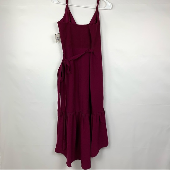 Dress the Population Delphine Wrap Tie Midi Dress Small - Picture 7 of 9